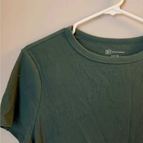 No Boundaries Short Sleeve Crew Tee in Teal Green - Picture 2 of 2